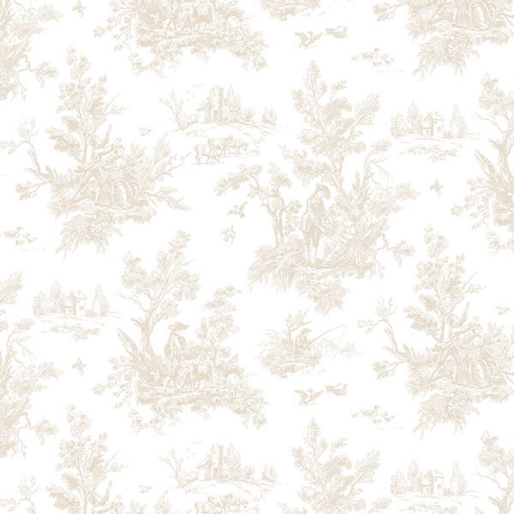 Patton Wallcoverings AB27655 Flourish (Abby Rose 4) Toile Wallpaper in Blues & Greens 